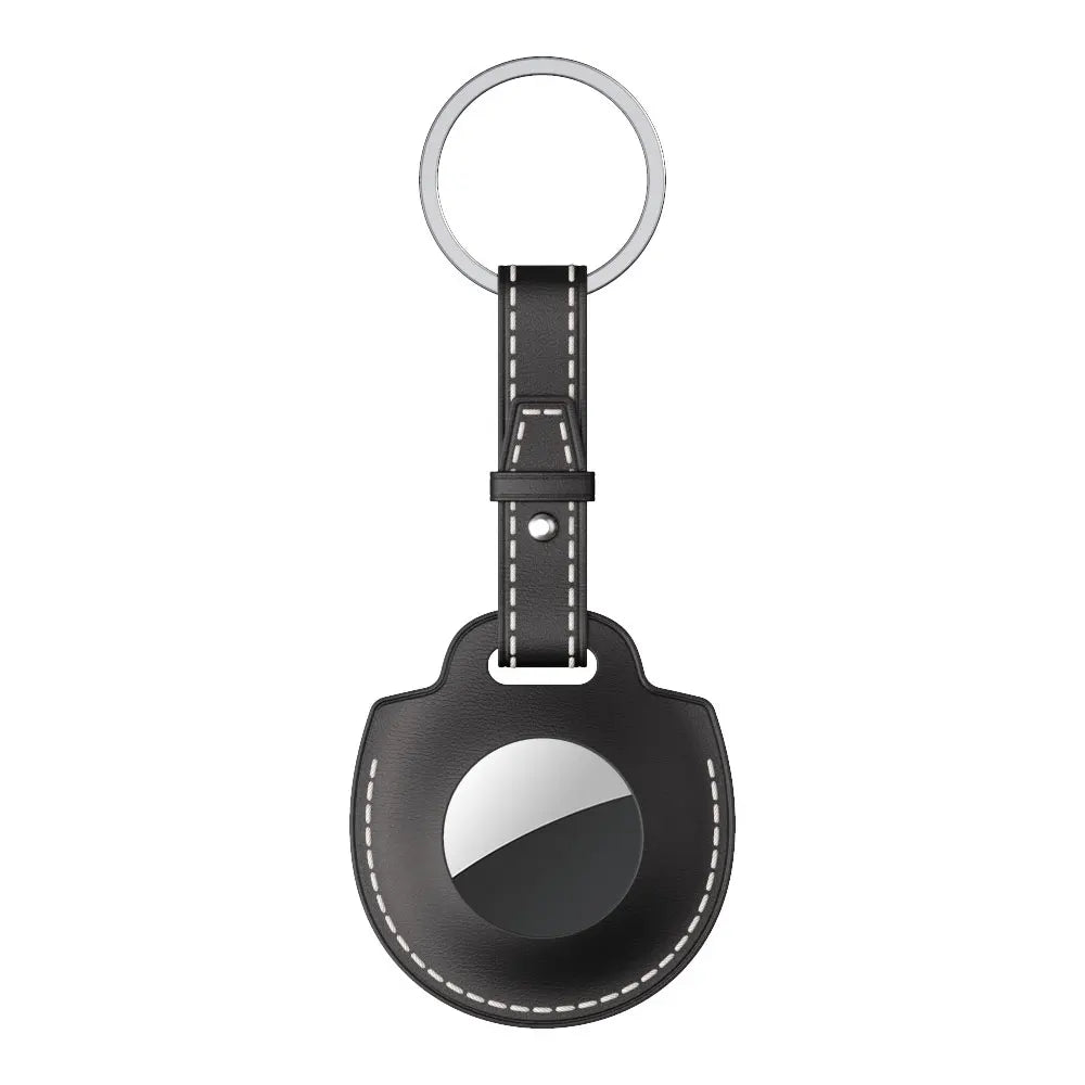Protector Cover for AirTag Case Anti-Fall Protector Sleeve Leather Key Ring Keychain For Apple Air tag Tracker Device Shockproof Trax4u