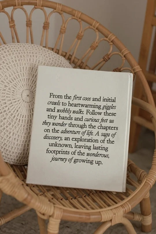 TINY STEPS | Baby Linen Photo Album Trax4u